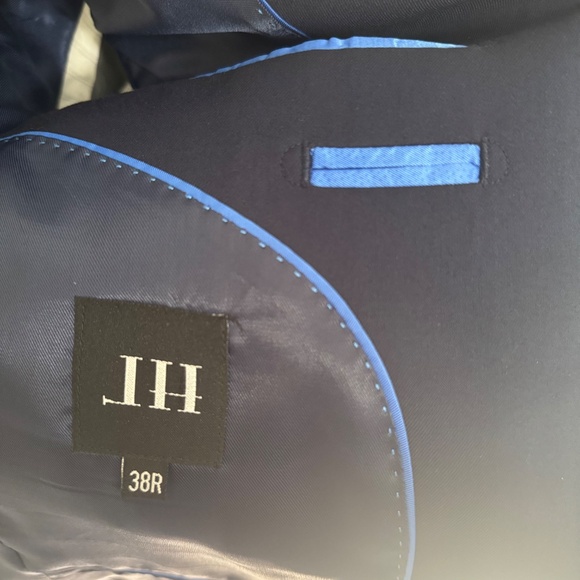 Men’s Lief Horsens Navy Slim Fit Suit (38R Jacket/32R Pants) - Picture 3 of 7